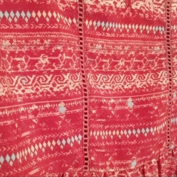 Band of Gypsies Red Mini Floral Halter Sundress Medium Size M - Picture 4 of 7